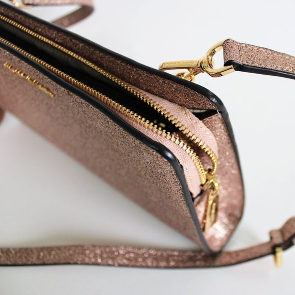 Michael Kors Rose Gold/Champagne Convertible Clutch and Cross Body Purse - Picture 5 of 12